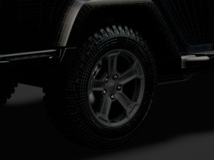 jeep gladiator rubicon recon 2018 wheel 3D Model