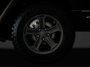 jeep gladiator rubicon recon 2018 wheel 3D Model