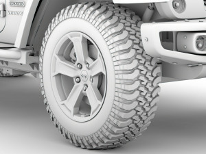 jeep gladiator rubicon recon 2018 wheel 3D Model