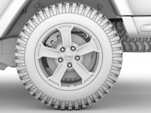 jeep gladiator rubicon recon 2018 wheel 3D Model