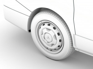 mitsubishi express combi 2020 wheel 3Dモデル