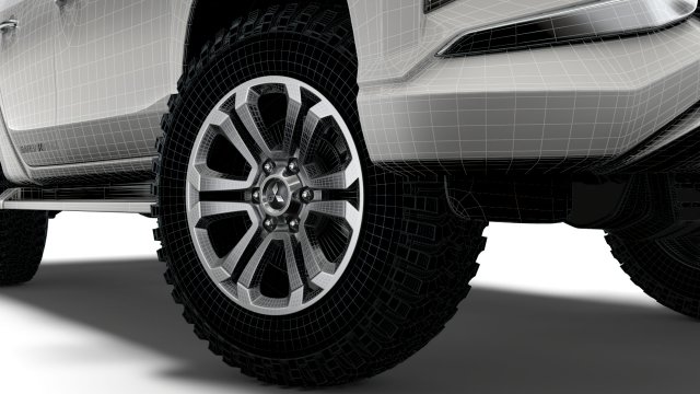 mitsubishi l200 barbarian x 2020 wheel 3D-Modell .c4d .max .obj .3ds .fbx .stl .blend 