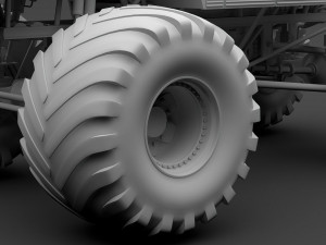 monster truck school bus wheel 3D Model
