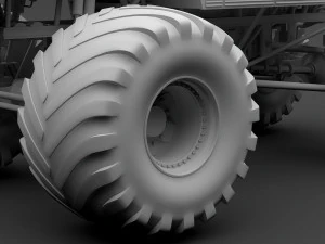 monster truck school bus wheel 3D Model