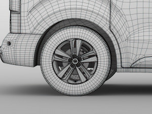 opel zafira life 2019 wheel 3Dモデル