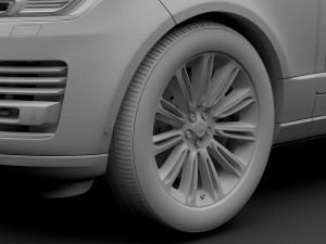 range rover autobiography 2018 wheel Modelo 3D