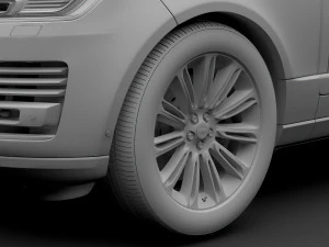 range rover autobiography 2018 wheel 3D Model