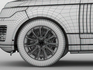 range rover autobiography 2018 wheel 3D Model