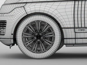 range rover autobiography hybrid 2018 wheel 3D Модель