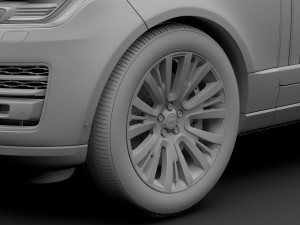 range rover sv autobiography 2018 wheel 3D Модель