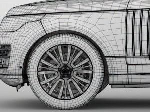 range rover sv autobiography 2018 wheel 3D Модель