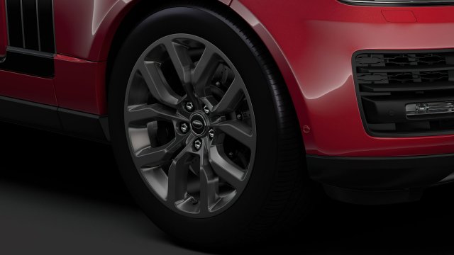 range rover svautobiography dynamic 2018 wheel 3D Model .c4d .max .obj .3ds .fbx .stl .blend