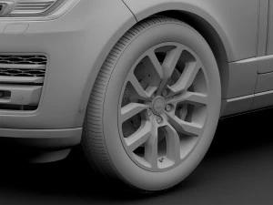 range rover svautobiography dynamic 2018 wheel 3D Model