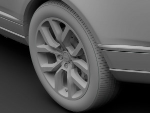 range rover svautobiography dynamic 2018 wheel 3D Model