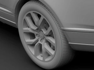 range rover svautobiography dynamic 2018 wheel 3D Model