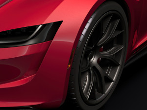 tesla roadster 2020 wheel Model 3D