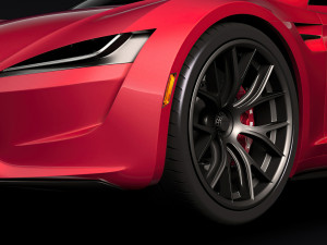 tesla roadster 2020 wheel Model 3D