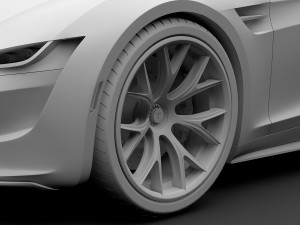 tesla roadster 2020 wheel Model 3D