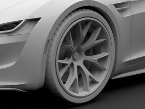 tesla roadster 2020 wheel 3D Model