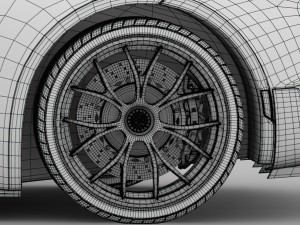 tesla roadster 2020 wheel Model 3D