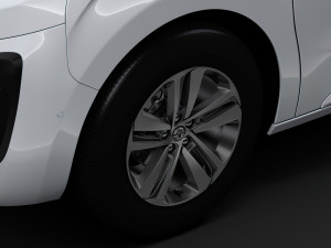 vauxhall zafira life 2019 wheel 3D 模型