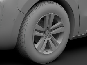 vauxhall zafira life 2019 wheel 3D 模型