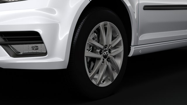 volkswagen caddy 2018 wheel 3D Модель .c4d .max .obj .3ds .fbx .stl .blend 