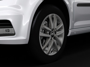 volkswagen caddy 2018 wheel 3D 모델