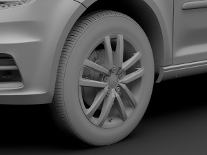 volkswagen caddy 2018 wheel 3D Модель