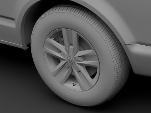 volkswagen transporter highline 2018 wheel Modèle 3D