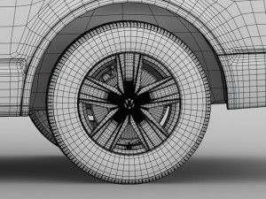 volkswagen transporter highline 2018 wheel Modèle 3D