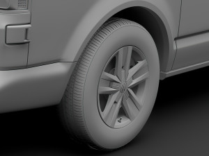 volkswagen transporter highline 2018 wheel Modèle 3D