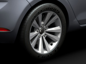 Vw golf tsi bluemotion 2019 wheel 3D Model