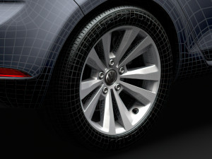 Vw golf tsi bluemotion 2019 wheel 3D Model