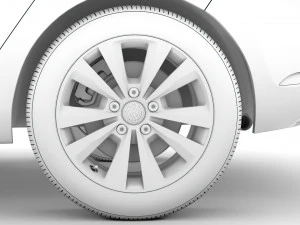 Vw golf tsi bluemotion 2019 wheel 3D Model