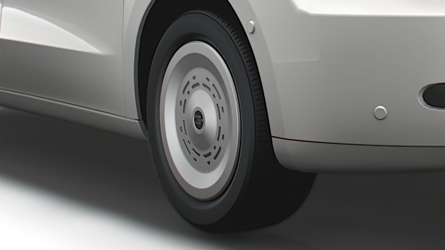 Generic EV Small Van 2023 wheel 3D Модель .c4d .max .obj .3ds .fbx .stl .blend 