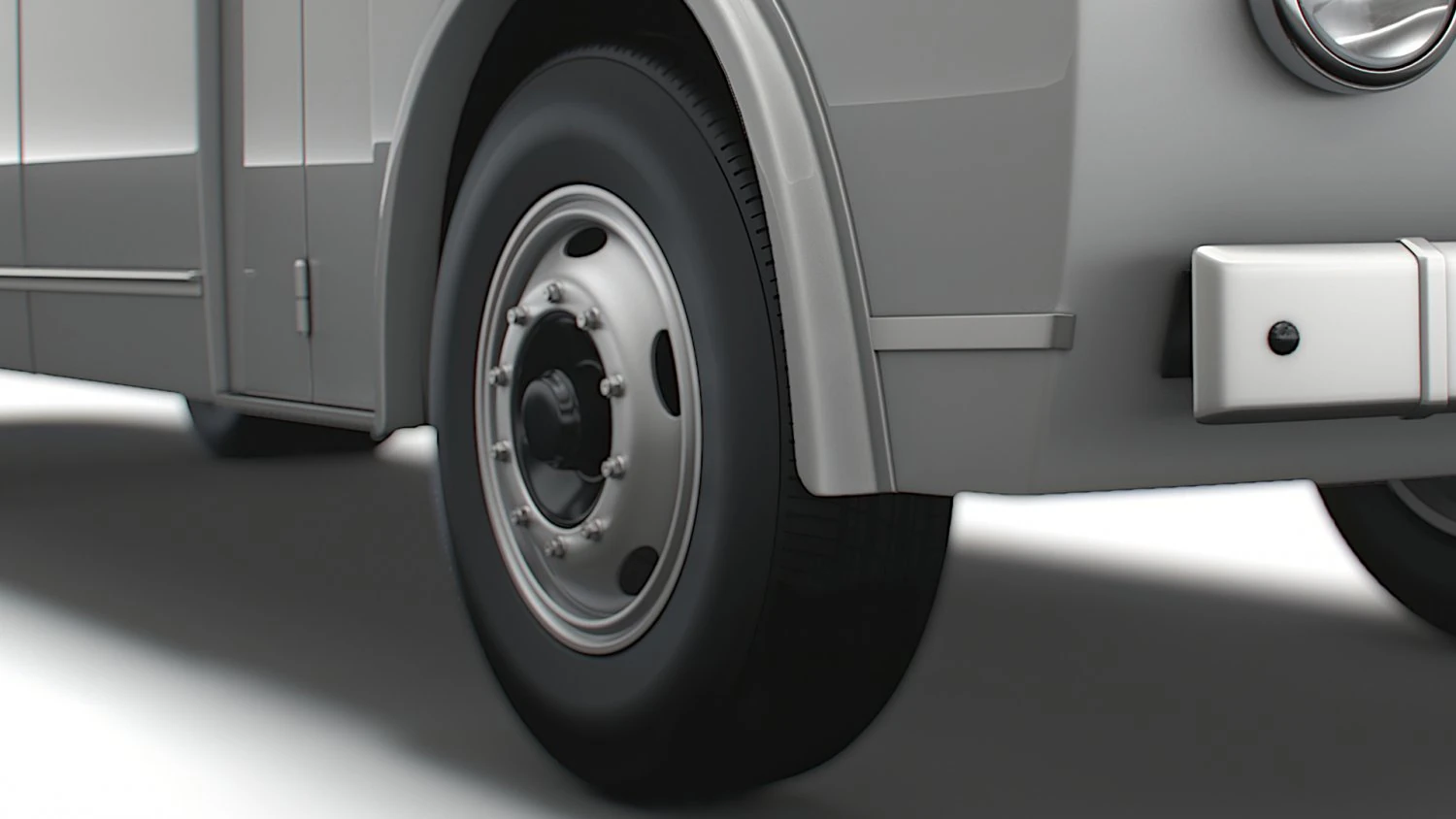 Generic Old Bus wheel 3D Model .c4d .max .obj .3ds .fbx .stl .blend 