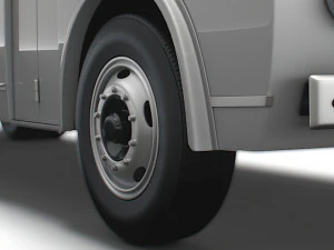 通用旧公共汽车车轮 3D 模型