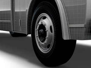 Generic Old Bus wheel 3D Model
