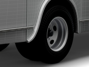 Generic Old Bus wheel 3D Model