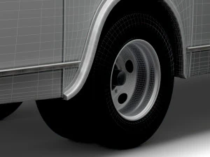 Generic Old Bus wheel 3D Model