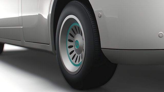 Generic Panel Van 2023 wheel 3D Model .c4d .max .obj .3ds .fbx .stl .blend 