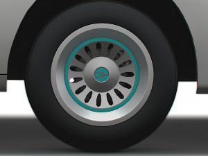Generic Panel Van 2023 wheel 3D Model
