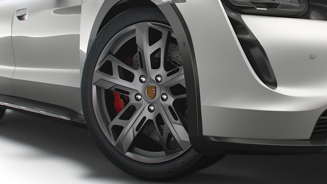 Porsche Taycan Cross Turismo 2022 wheel 3D Model .c4d .max .obj .3ds .fbx .stl .blend 