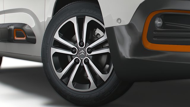 Citroen Berlingo Multispace 2021 wheel Modèle 3D .c4d .max .obj .3ds .fbx .stl .blend 