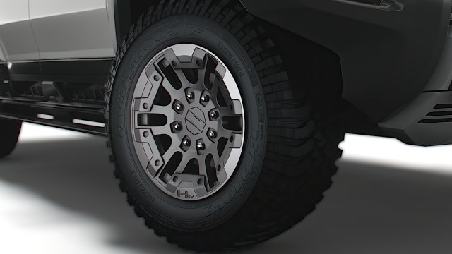 GMC Hummer EV Pickup 2022 wheel 3D Model .c4d .max .obj .3ds .fbx .stl .blend 