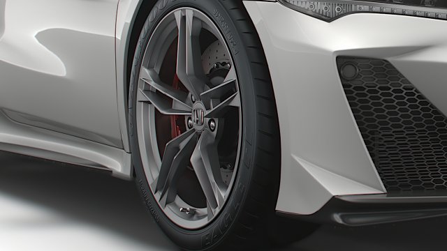 Honda NSX Type S 2022 wheel 3D Model .c4d .max .obj .3ds .fbx .stl .blend 