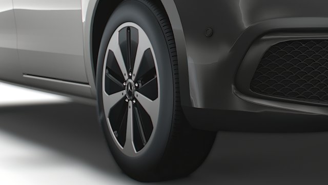 Mercedes Benz EQV Cargo Van 2021 wheel 3D Model .c4d .max .obj .3ds .fbx .stl .blend 