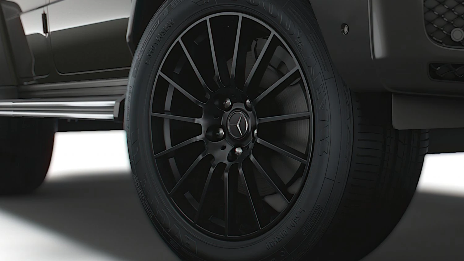 Mercedes-Benz G Line Stronger Than Time 2021 wheel 3D Model .c4d .max .obj .3ds .fbx .stl .blend 