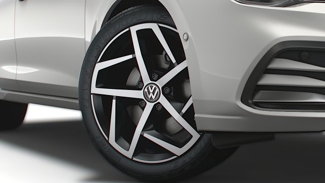 VW Golf Style 2021 wheel 3Dモデル .c4d .max .obj .3ds .fbx .stl .blend